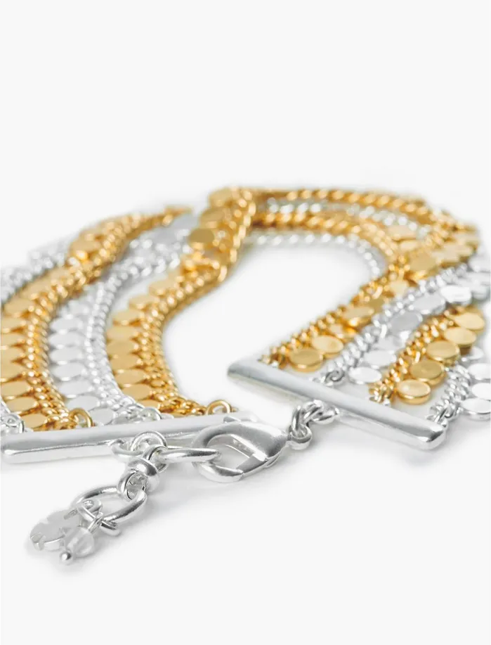 Jewelry Women Lucky Brand Layer Bracelet Two Tone