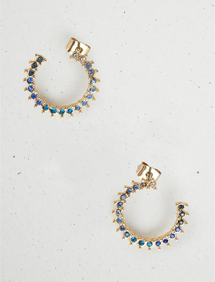 Jewelry Women Lucky Brand Ombre Pave Circle Studs Gold
