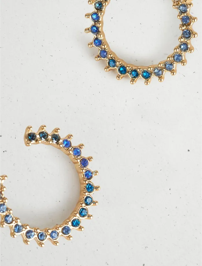 Jewelry Women Lucky Brand Ombre Pave Circle Studs Gold