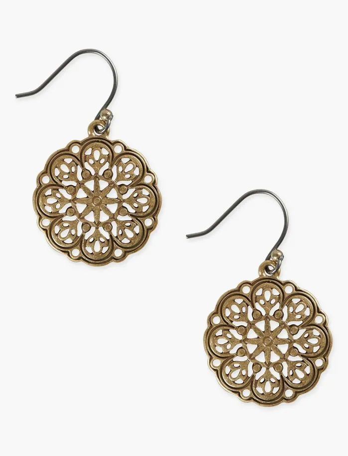 Jewelry Women Lucky Brand Openwork Drop Earring Gold