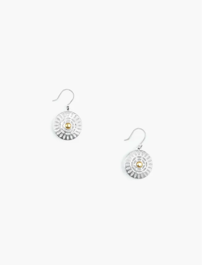 Jewelry Women Lucky Brand Openwork Drop Earrings Two Tone