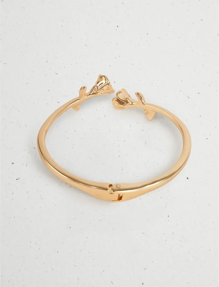 Jewelry Women Lucky Brand Rose Cuff Bracelet Gold