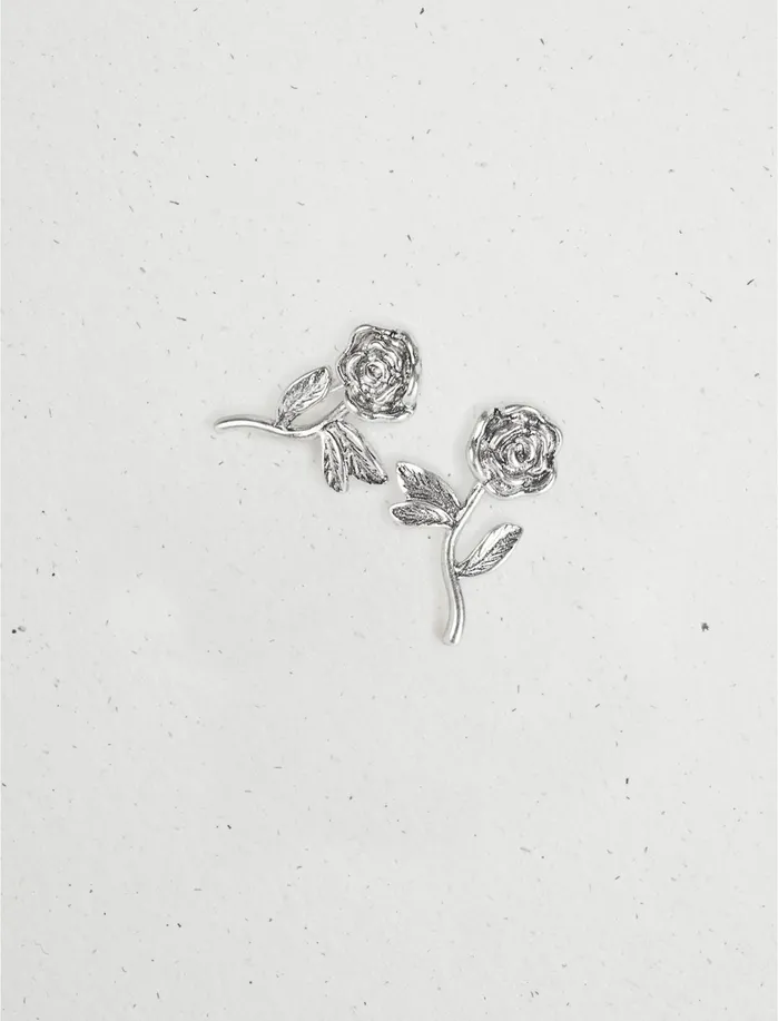 Jewelry Women Lucky Brand Rose Ear Crawler Silver