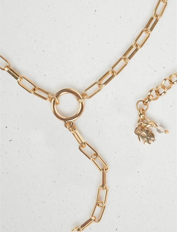 Jewelry Women Lucky Brand Toggle Chain Y Necklace Gold