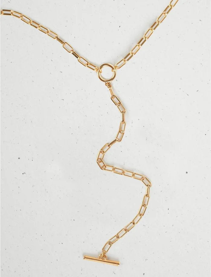 Jewelry Women Lucky Brand Toggle Chain Y Necklace Gold