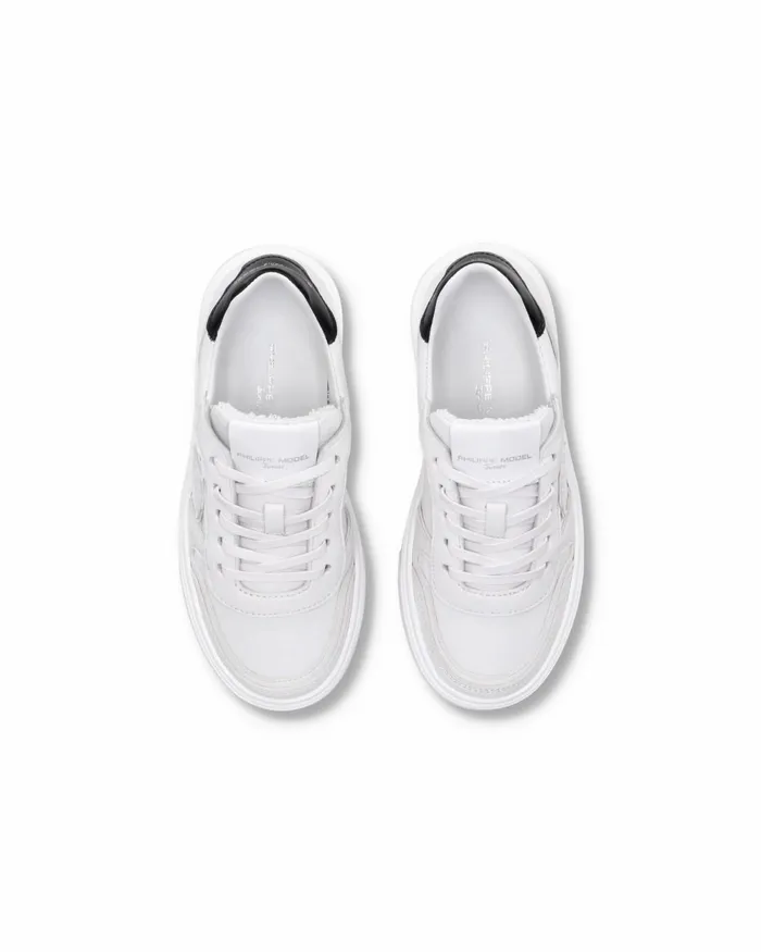 Kids Nice Sneakers White Black Shoes For Junior Philippe Model Paris Kids Mini Me