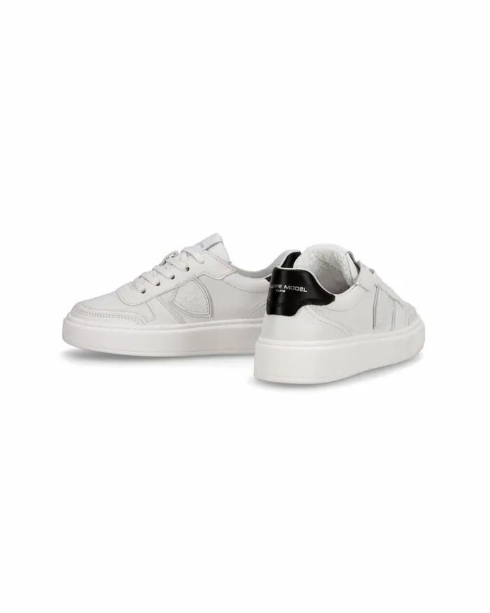 Kids Nice Sneakers White Black Shoes For Junior Philippe Model Paris Kids Mini Me