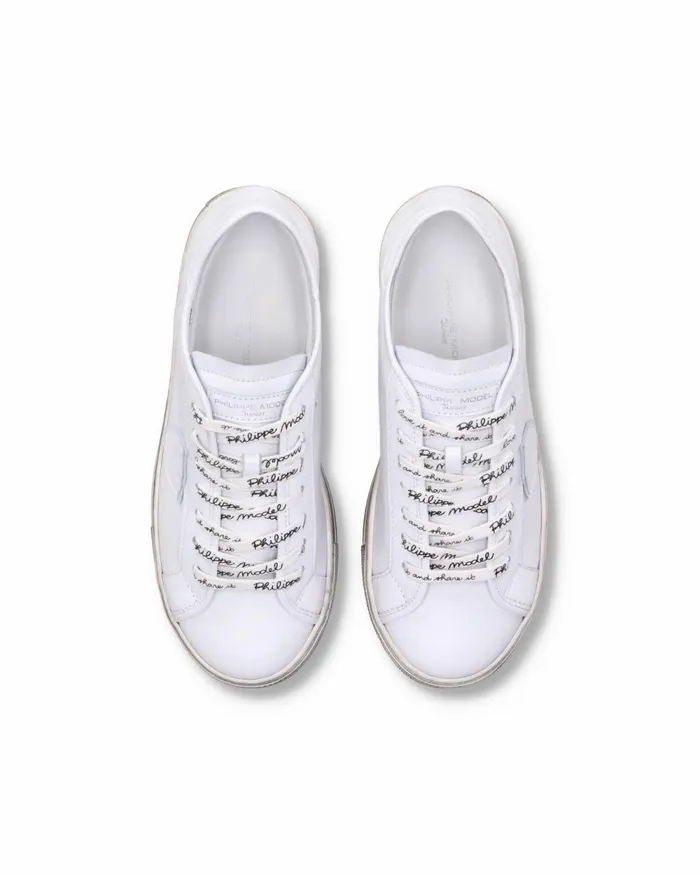 Kids Paris Haute Sneakers White Shoes For Junior Philippe Model Paris Kids Junior 2840