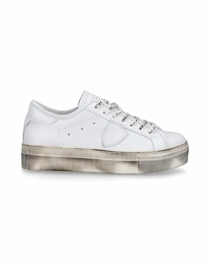 Kids Paris Haute Sneakers White Shoes For Junior Philippe Model Paris Kids Junior 2840