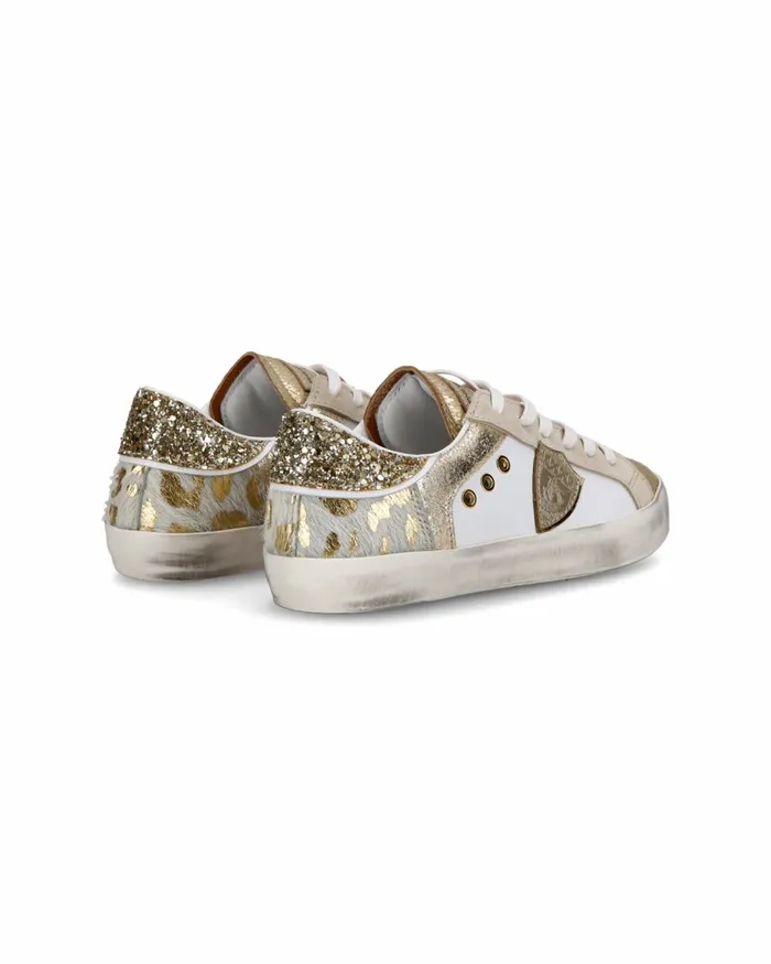 Kids Paris Sneakers Junior039s White Gold Shoes Philippe Model Paris Kids Junior 2840