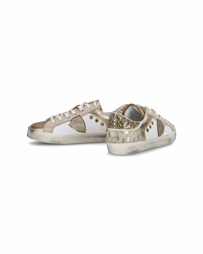 Kids Paris Sneakers Junior039s White Gold Shoes Philippe Model Paris Kids Junior 2840