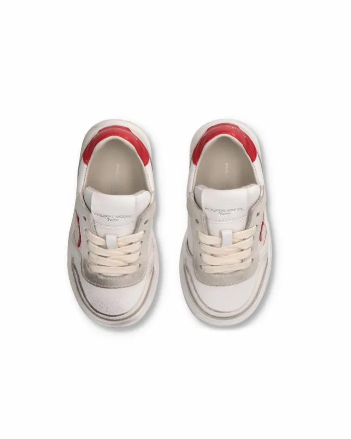 Kids Sneakers Nice Tennis Baby White Red BABY Philippe Model Paris Kids Baby 1627