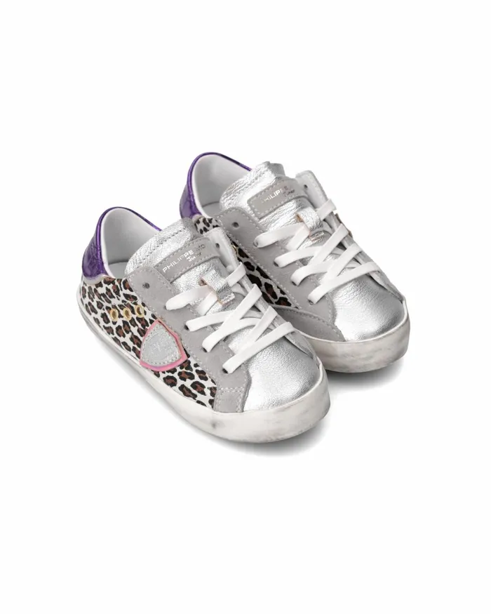 Kids Sneakers Paris Tennis Baby Viola Argento BABY Philippe Model Paris Kids Baby 1627
