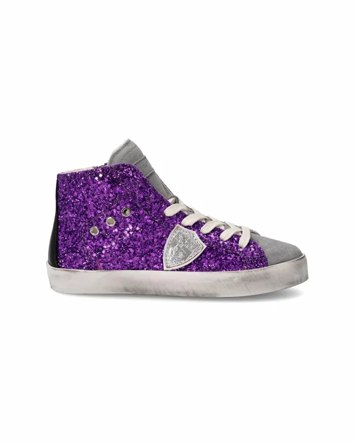Kids Sneakers Paris Tennis Kids Purple Grey JUNIOR Philippe Model Paris Kids Mini Me