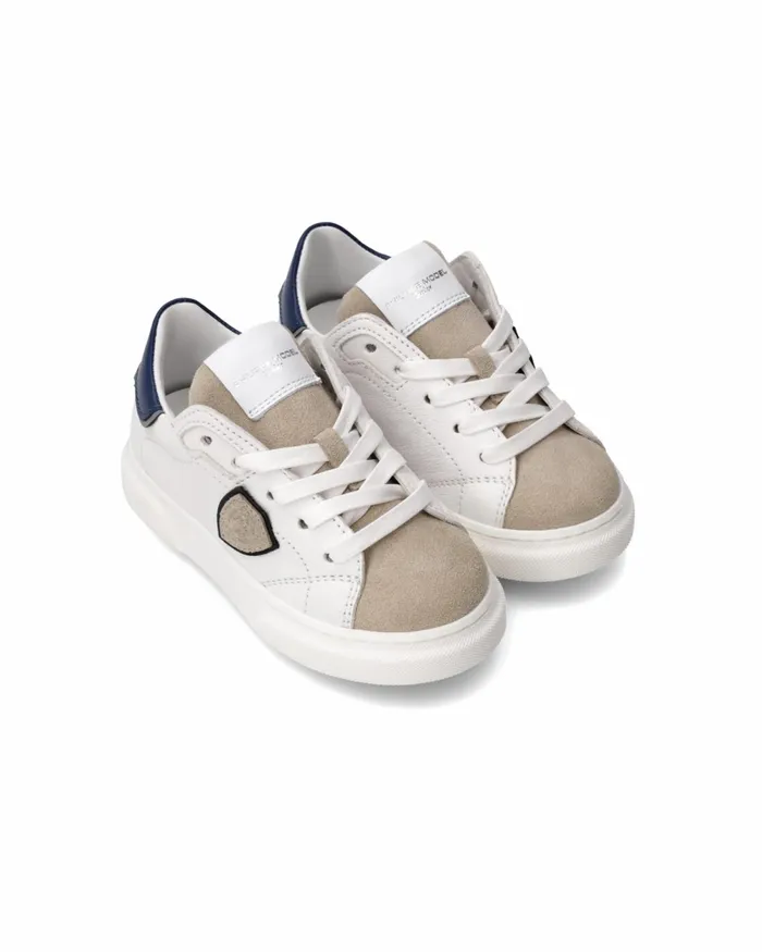 Kids Sneakers Temple Tennis Baby White Blue BABY Philippe Model Paris Kids Baby 1627 Kids Sneakers Temple Tennis Baby White Blue BABY Philippe Model Paris Kids Baby 1627