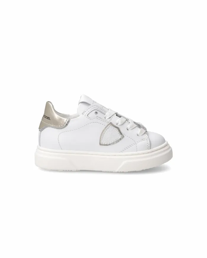 Kids Sneakers Temple Tennis Baby White Gold BABY Philippe Model Paris Kids Baby 1627