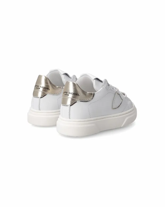 Kids Sneakers Temple Tennis Baby White Gold BABY Philippe Model Paris Kids Baby 1627