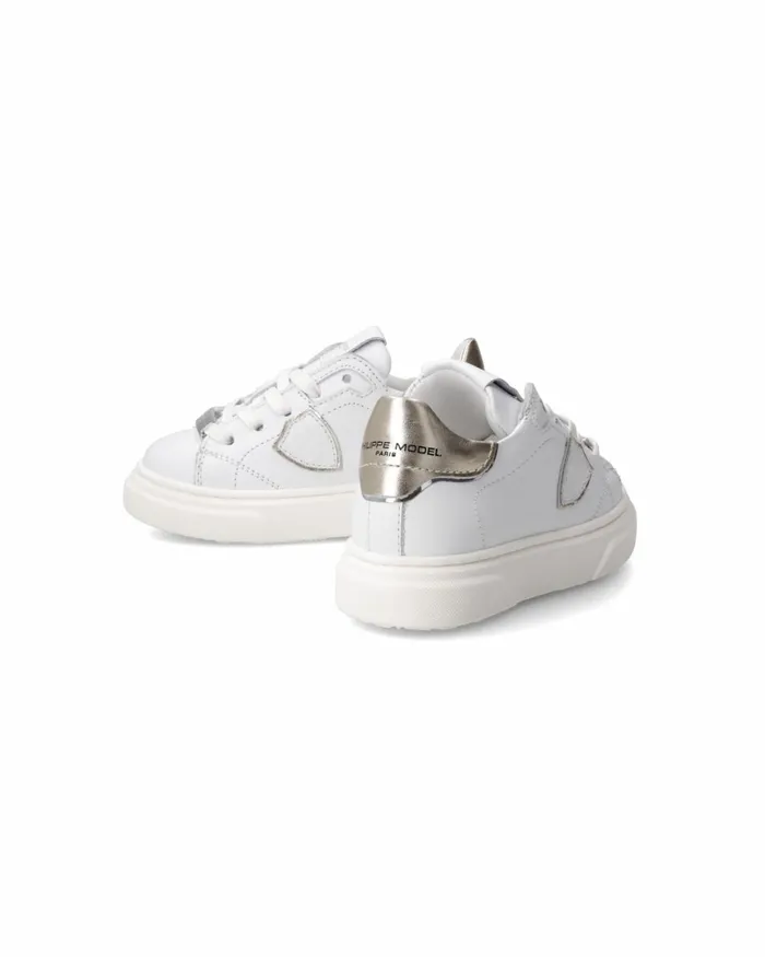 Kids Sneakers Temple Tennis Baby White Gold BABY Philippe Model Paris Kids Baby 1627