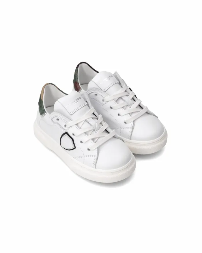 Kids Sneakers Temple Tennis Baby White Green BABY Philippe Model Paris Kids Baby 1627 Kids Sneakers Temple Tennis Baby White Green BABY Philippe Model Paris Kids Baby 1627