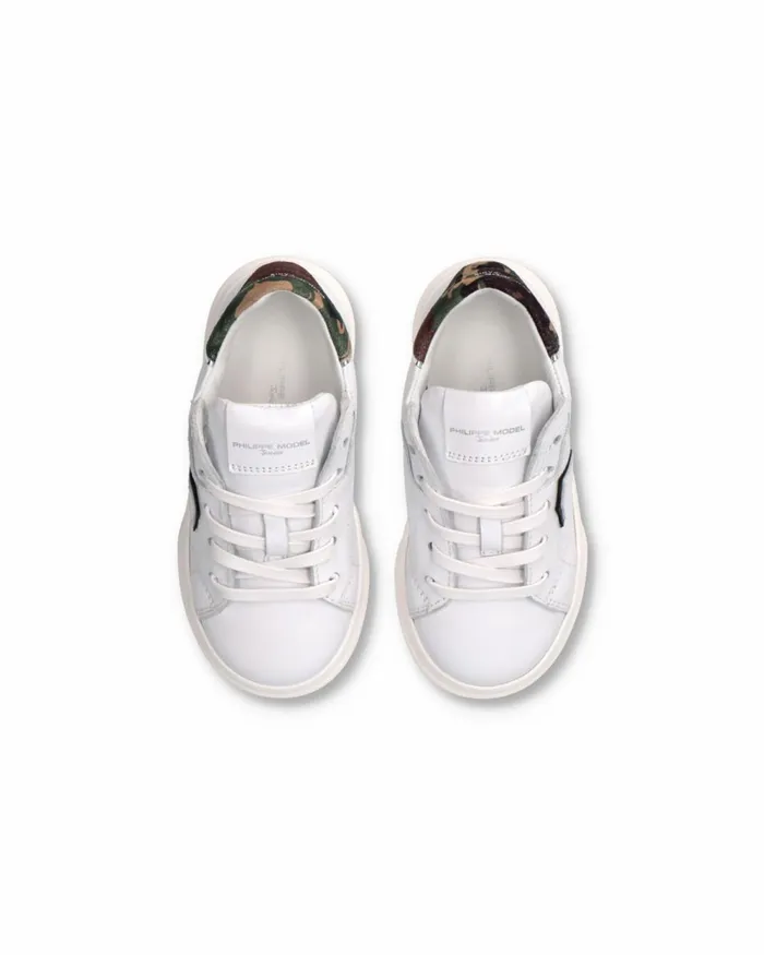 Kids Sneakers Temple Tennis Baby White Green BABY Philippe Model Paris Kids Baby 1627