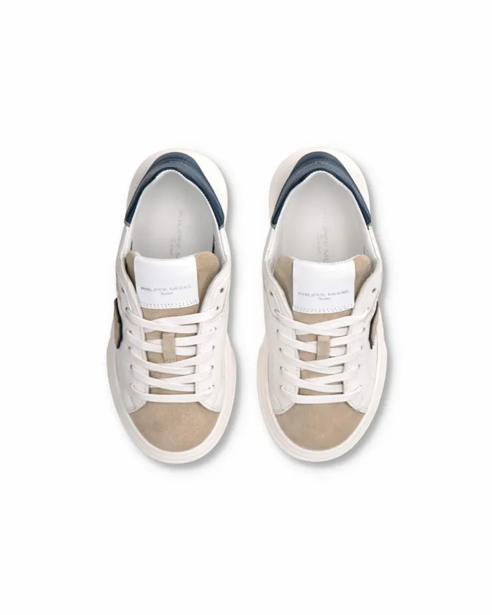 Kids Sneakers Temple Tennis Kids White Blue JUNIOR Philippe Model Paris Kids Junior 2840