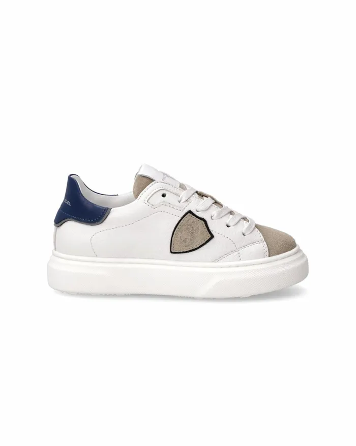 Kids Sneakers Temple Tennis Kids White Blue JUNIOR Philippe Model Paris Kids Junior 2840