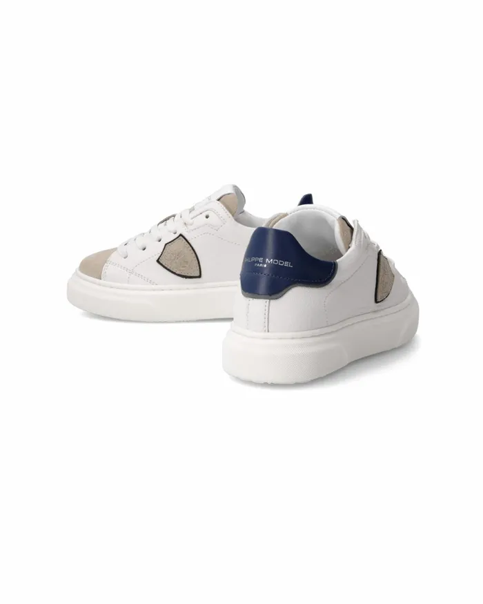 Kids Sneakers Temple Tennis Kids White Blue JUNIOR Philippe Model Paris Kids Junior 2840