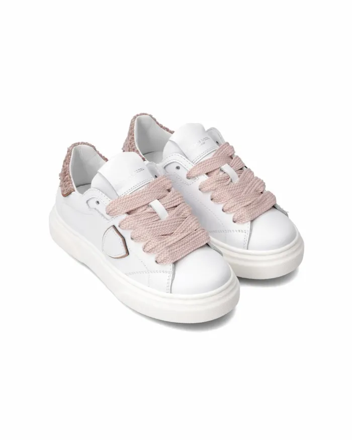 Kids Sneakers Temple Tennis Kids White Pink JUNIOR Philippe Model Paris Kids Junior 2840 Kids Sneakers Temple Tennis Kids White Pink JUNIOR Philippe Model Paris Kids Junior 2840