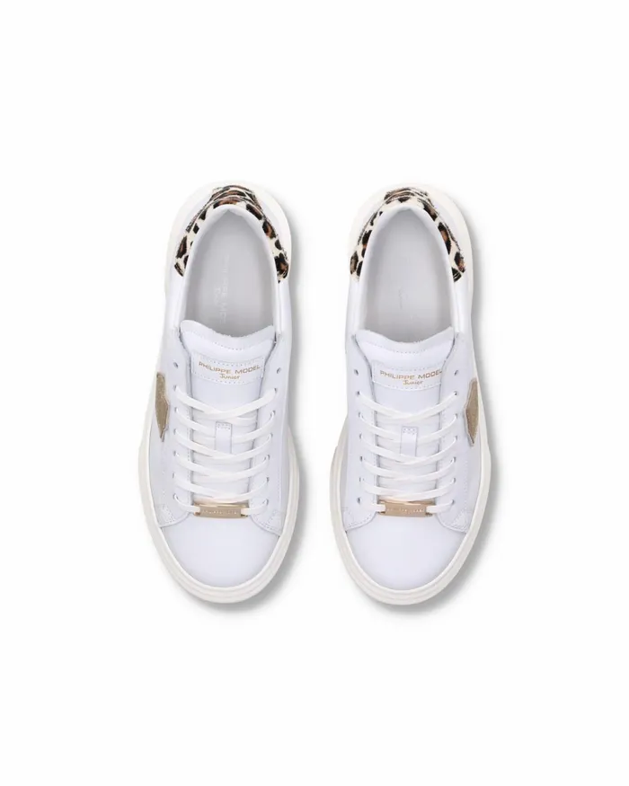 Kids Temple Sneakers Junior039s White Pink Shoes Paris Philippe Model Paris Kids Junior 2840