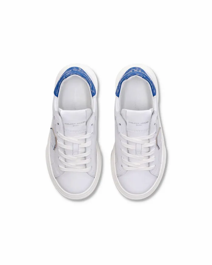 Kids Temple Sneakers Kids039 WhiteBlue Shoes Paris Philippe Model Paris Kids Junior 2840