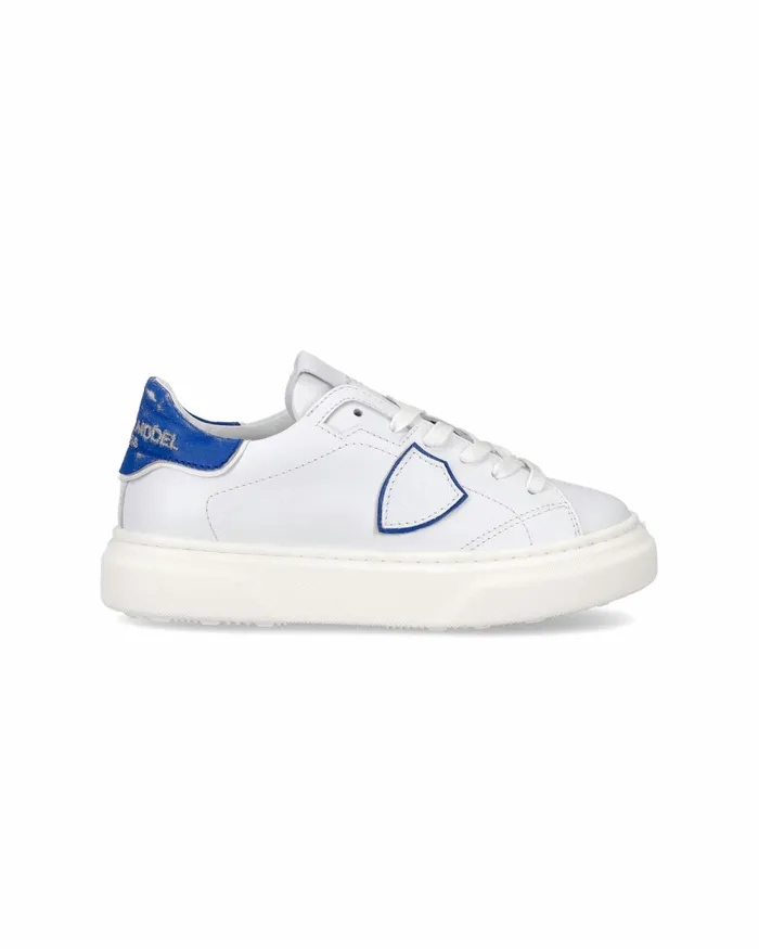 Kids Temple Sneakers Kids039 WhiteBlue Shoes Paris Philippe Model Paris Kids Junior 2840