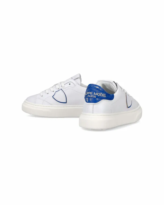 Kids Temple Sneakers Kids039 WhiteBlue Shoes Paris Philippe Model Paris Kids Junior 2840