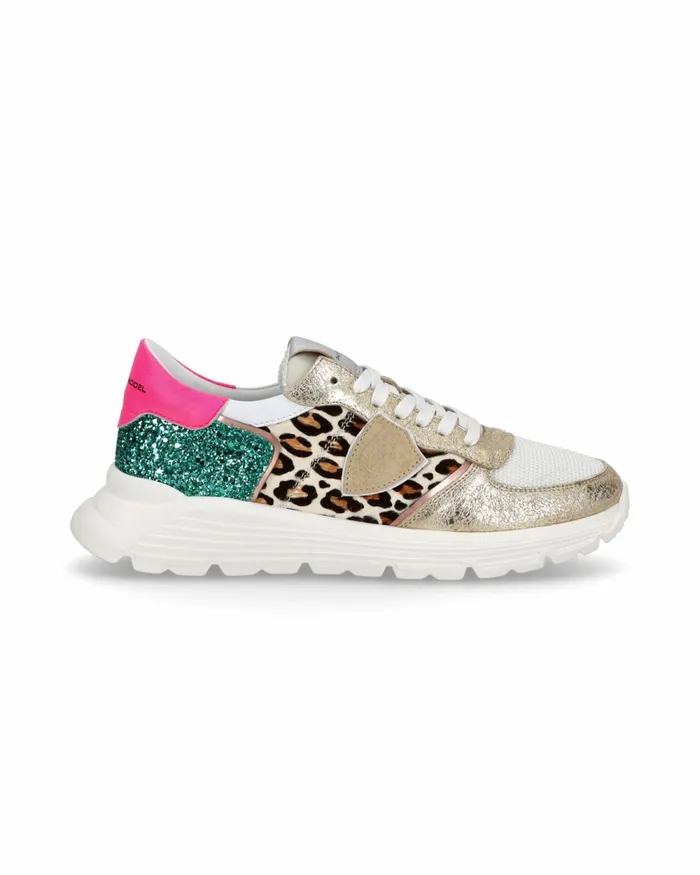 Kids Trpx Haute Sneakers White Green Shoes For Junior Philippe Model Paris Kids Junior 2840