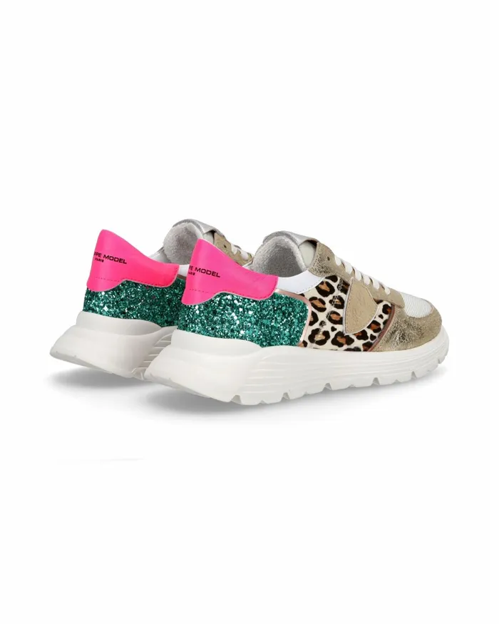 Kids Trpx Haute Sneakers White Green Shoes For Junior Philippe Model Paris Kids Junior 2840