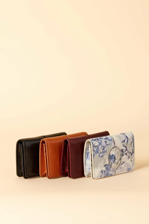 KIKI Wallet Nappa Noir Women Rouje Small Leather Goods