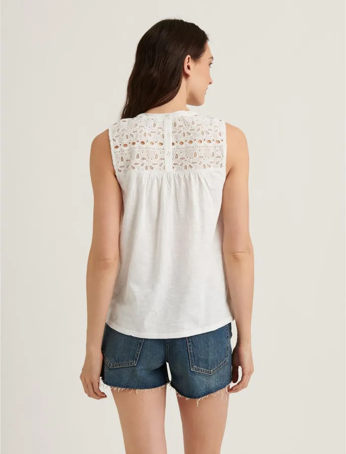 Knit Tops Women Lucky Brand Shiffly Shell Top Bright White