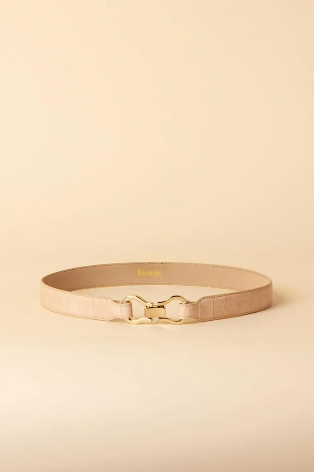 LAURE Belt Croco Beige Women Rouje Small Leather Goods