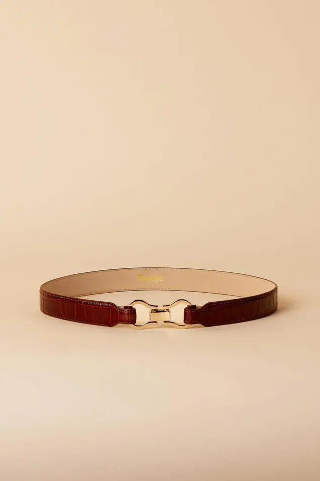 LAURE Belt Croco Cognac Women Rouje Small Leather Goods