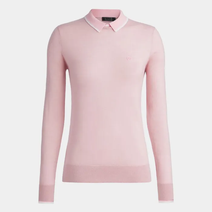 Layered Merino Wool Polo Sweater Trifle Women GFORE Tops