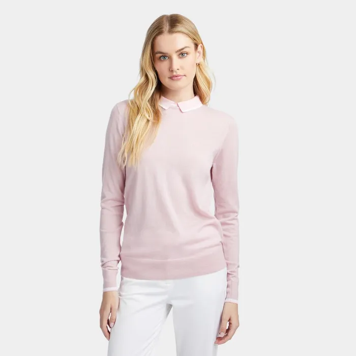 Layered Merino Wool Polo Sweater Trifle Women GFORE Tops
