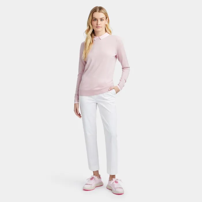 Layered Merino Wool Polo Sweater Trifle Women GFORE Tops