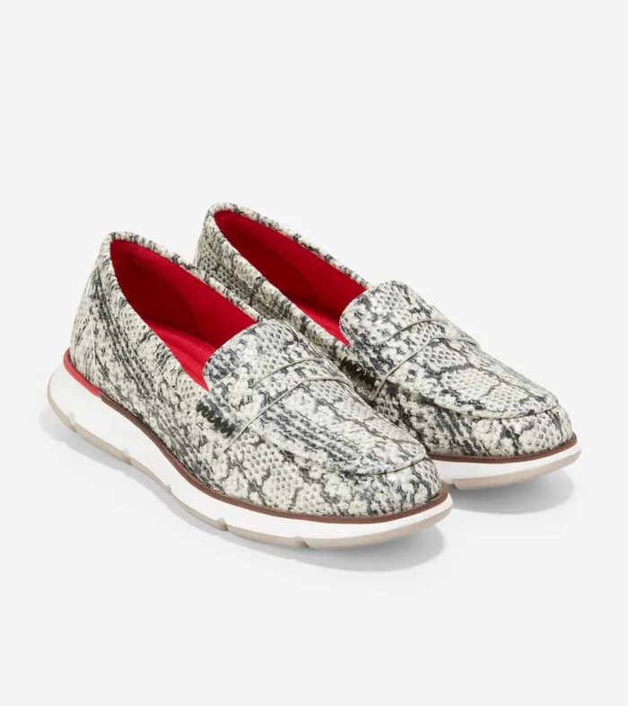 Loafers Women Cole Haan 4ZERGRAND Loafer Snake Printtango Red Loafers Women Cole Haan 4ZERGRAND Loafer Snake Printtango Red