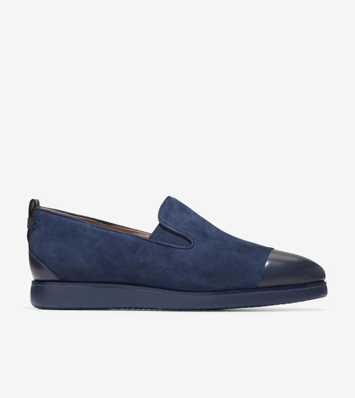 Loafers Women Cole Haan Grand Ambition SlipOn Loafer Navy Blazer Suede