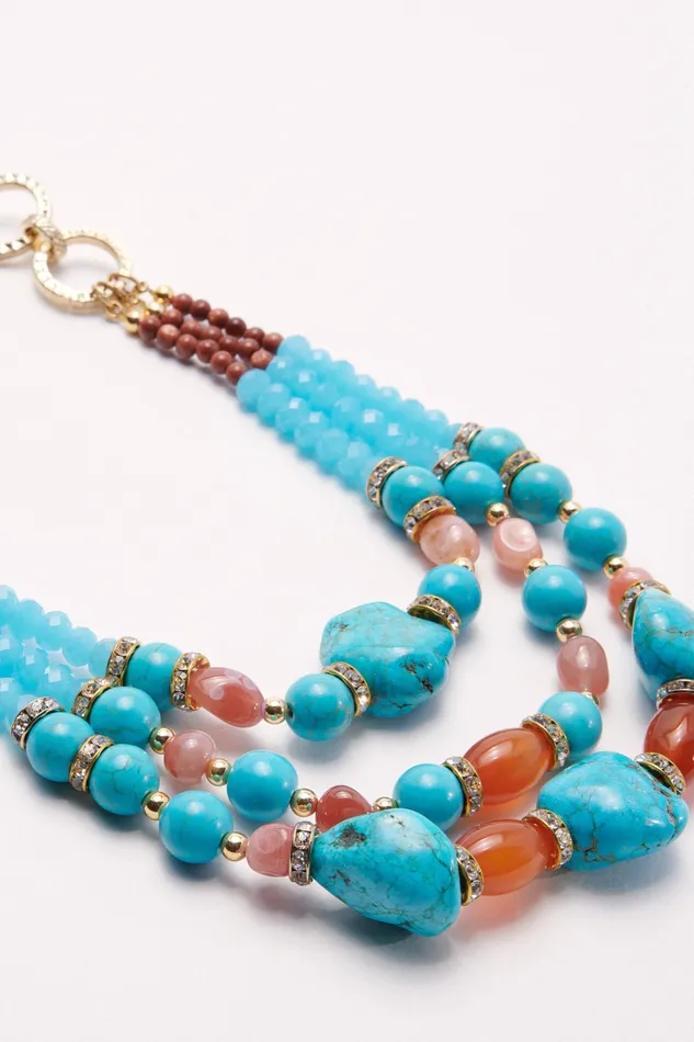 Luisa Spagnoli Bijoux Nepeta Turquoisetobaccolight Gold 8211 Women Luisa Spagnoli Bijoux Nepeta Turquoisetobaccolight Gold 8211 Women