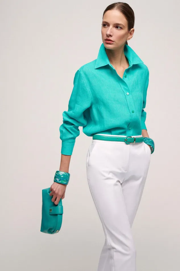 Luisa Spagnoli Blouses And Shirts Bassano Turquoise 8211 Women