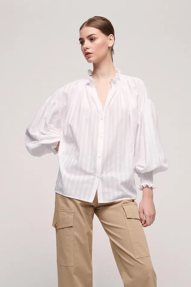 Luisa Spagnoli Blouses And Shirts Bolena White 8211 Women