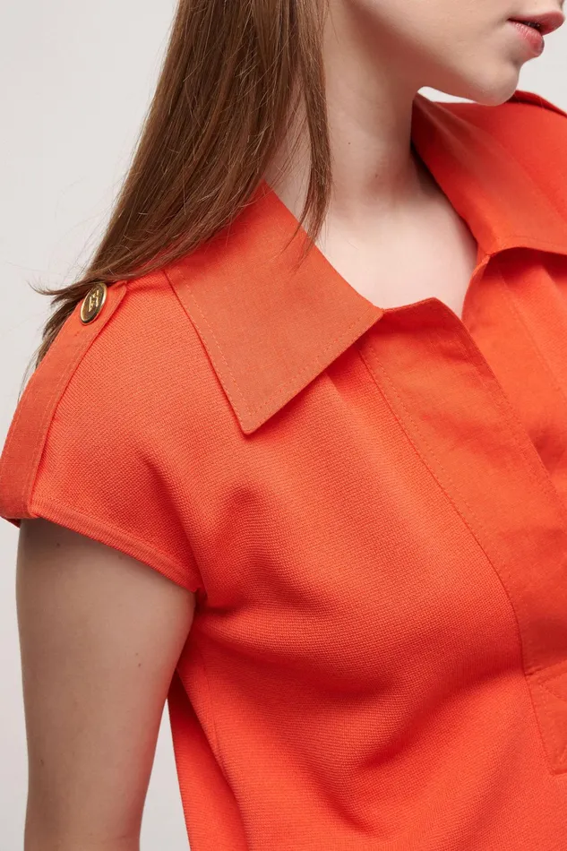 Luisa Spagnoli Dresses and Jumpsuits Canapino Orange 8211 Women Luisa Spagnoli Dresses and Jumpsuits Canapino Orange 8211 Women