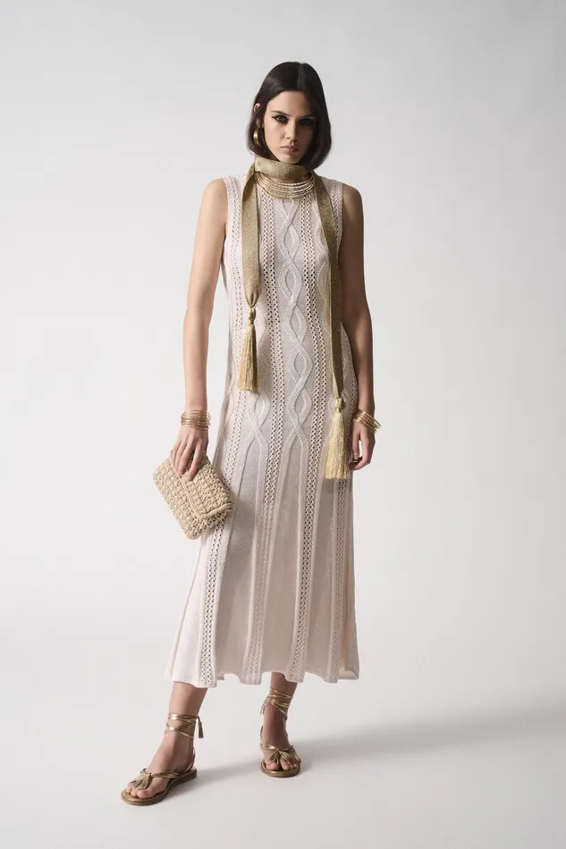 Luisa Spagnoli Dresses and Jumpsuits Cerchia Cream 8211 Women Luisa Spagnoli Dresses and Jumpsuits Cerchia Cream 8211 Women