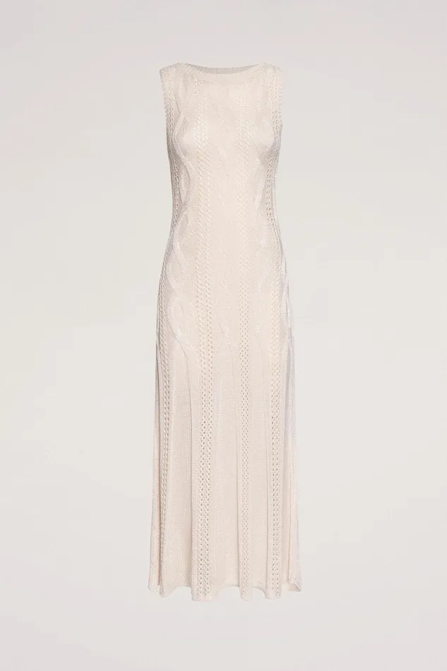 Luisa Spagnoli Dresses and Jumpsuits Cerchia Cream 8211 Women Luisa Spagnoli Dresses and Jumpsuits Cerchia Cream 8211 Women