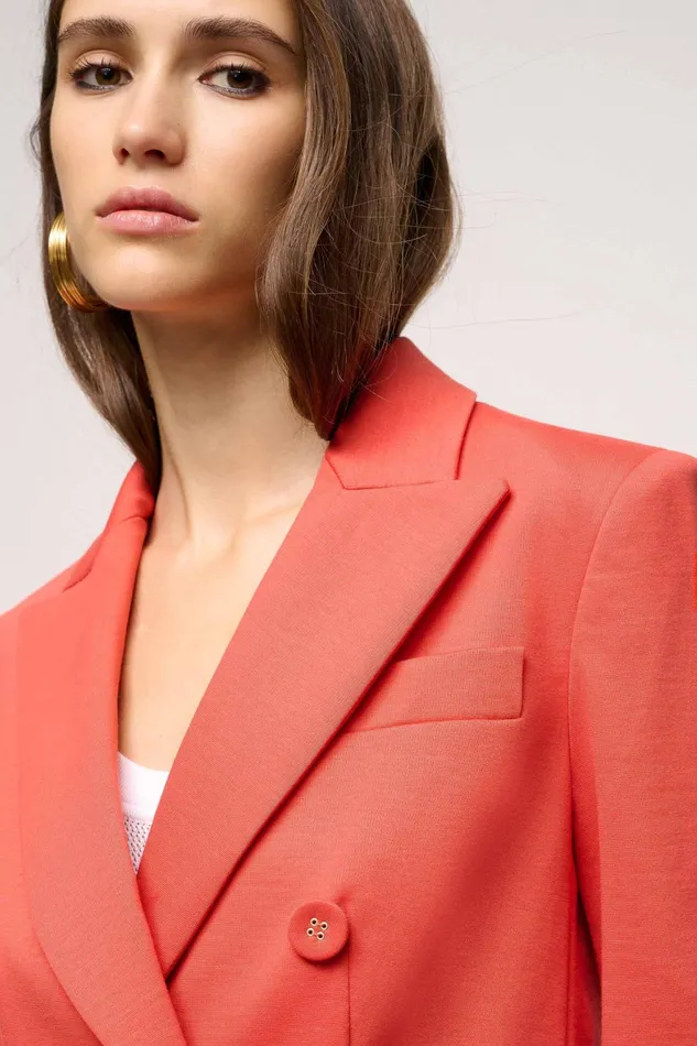 Luisa Spagnoli Jackets and Blazers Vega Orange 8211 Women Luisa Spagnoli Jackets and Blazers Vega Orange 8211 Women